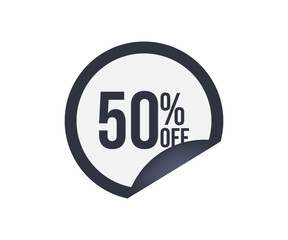 banner fifty percent off, 50% off
