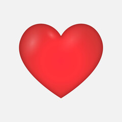 Obraz na płótnie Canvas 3D red Vector Heart