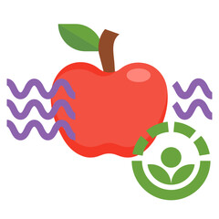 food irradiation flat icon
