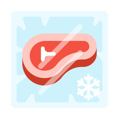 meat flat icon