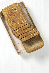 toast wheat bread sliced isolated
