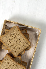 toast wheat bread sliced isolated