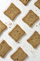 toast wheat bread sliced isolated