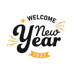 Happy New Year 2022 Lettering