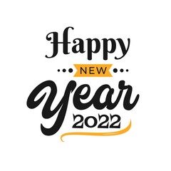 Happy New Year 2022 Lettering