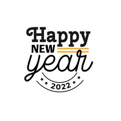 Happy New Year 2022 Lettering