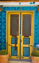 traditional door in izmir , turkey