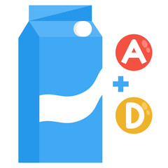 food fortification flat icon