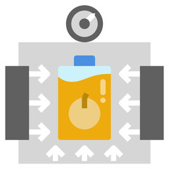 high pressure processing flat icon