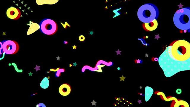 Looped abstract geometric art animation.