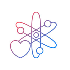 Interest in science gradient linear vector icon. Motivation for clinical volunteering. Scientific knowledge. Thin line color symbol. Modern style pictogram. Vector isolated outline drawing