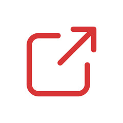 Red External link sign icon