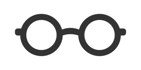 Fototapeta premium Round circle glasses frame outline line art silhouette clipart vector illustration