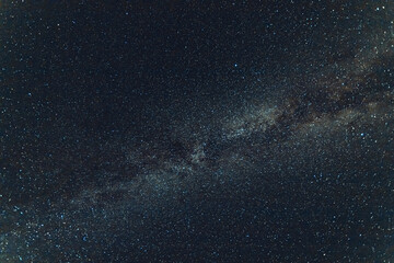 the night sky is covered with stars. Milky Way. long exposure photo.