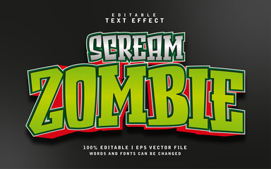 Scream Zombie text effect