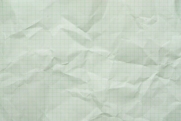 Old crumpled or wrinkled graph paper texture