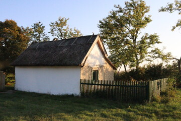 Fototapeta na wymiar A Empty House in a Park near Ludaš Lake