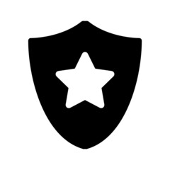 Shield Icon Vector Logo With Star Design Template Illustration