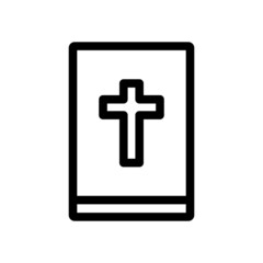Fototapeta premium Christian bible icon vector, bible symbol in line style, book vector different style vector illustration.