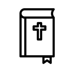 Christian bible icon vector, bible symbol in line style, book vector different style vector illustration.