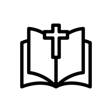 recommend clip art: Christian bible icon vector, bible symbol in line style, book vector different style vector illustration.