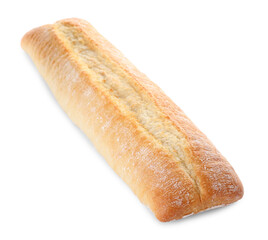 Tasty baguette isolated on white. Fresh bread