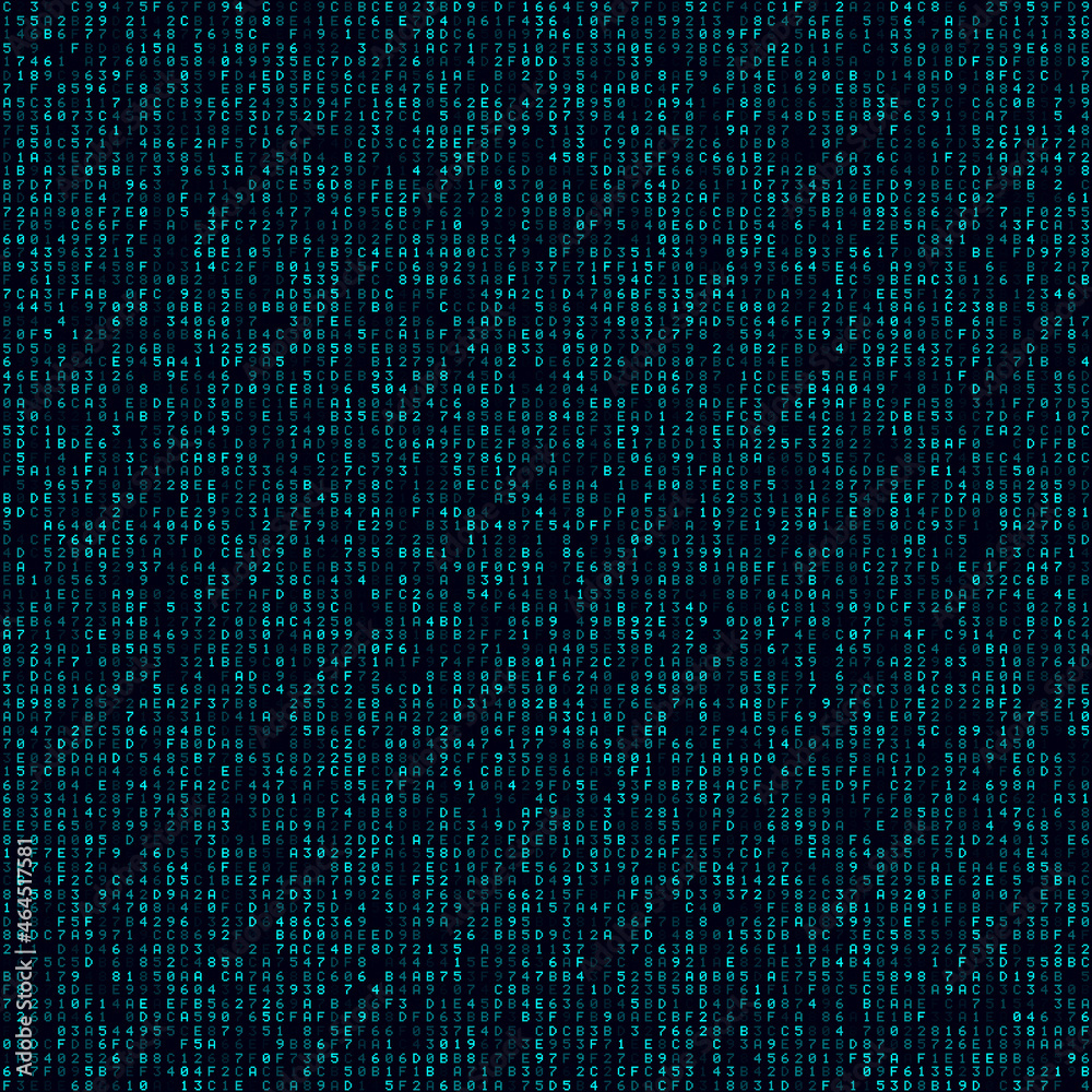 Poster abstract digital background. cyan-filled hexagonal pattern. seamless and appealing vector illustrati