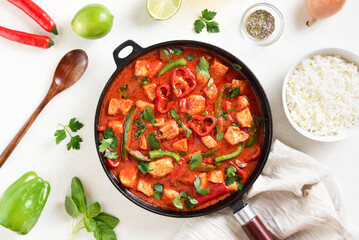 Thai style red chicken curry