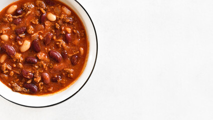 Cowboy beans with ground beef, jalapeno and bacon