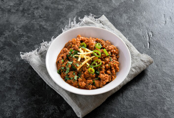 Keema curry in bowl
