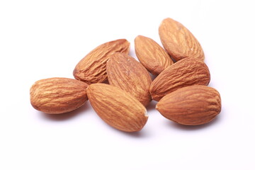 almond close-up on a white background