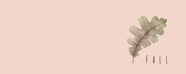 Fototapeta premium Fall banner Blog background Pink