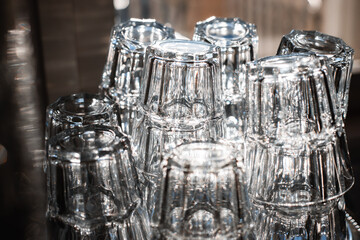 glasses on a table