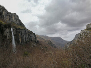 Asón river waterfall, in Cantabria, Spain.