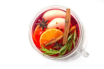Homemade mulled wine cocktail