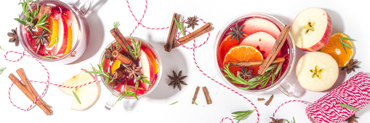 Homemade mulled wine cocktail