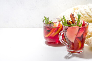 Homemade mulled wine cocktail
