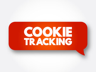 Cookie Tracking text message bubble, concept background