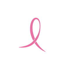 Vector Breast Cancer Awareness Calligraphy Poster Design. Stroke Pink Ribbon. October is Cancer Awareness Month.
