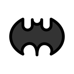Illustration vector graphic icon of Bat. Filled Line Style Icon. Halloween Themed Icon. Vector illustration isolated on white background. Perfect for website or application design.