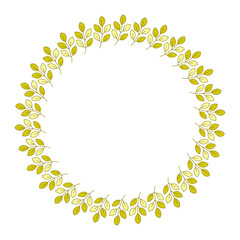 Floral frame. Flowers and leaves. Vector. Colorful element for design in doodle style.
