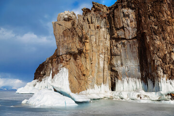 Obraz na płótnie Canvas Winter fairy tale on lake Baikal, Eastern Siberia, Russia