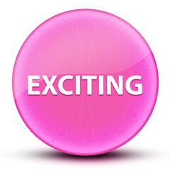 Exciting eyeball glossy elegant pink round button abstract