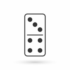 Grey Domino icon isolated on white background. Vector