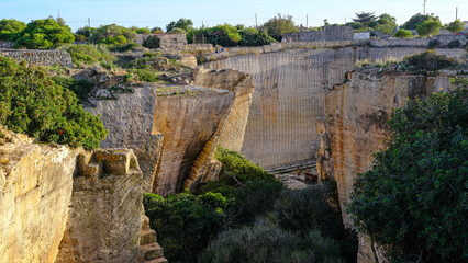 Líthica, Pedreres de s'Hostal, Menorca, Balearic Islands, Spain. Sandstone quarry.