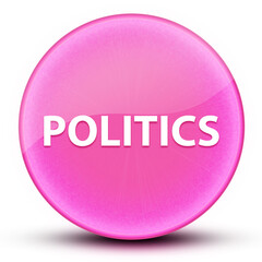 Politics eyeball glossy elegant pink round button abstract