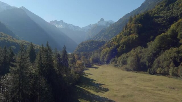 Famous Oberstdorf Mountains in Bavaria Germany, Europe - Aerial Photography