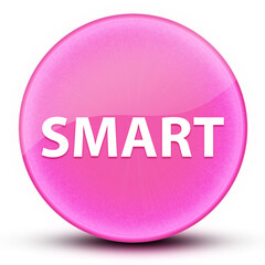 Smart eyeball glossy elegant pink round button abstract