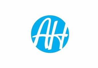 Graphic shape of AH initial letter
