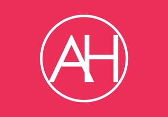 Graphic shape of AH initial letter